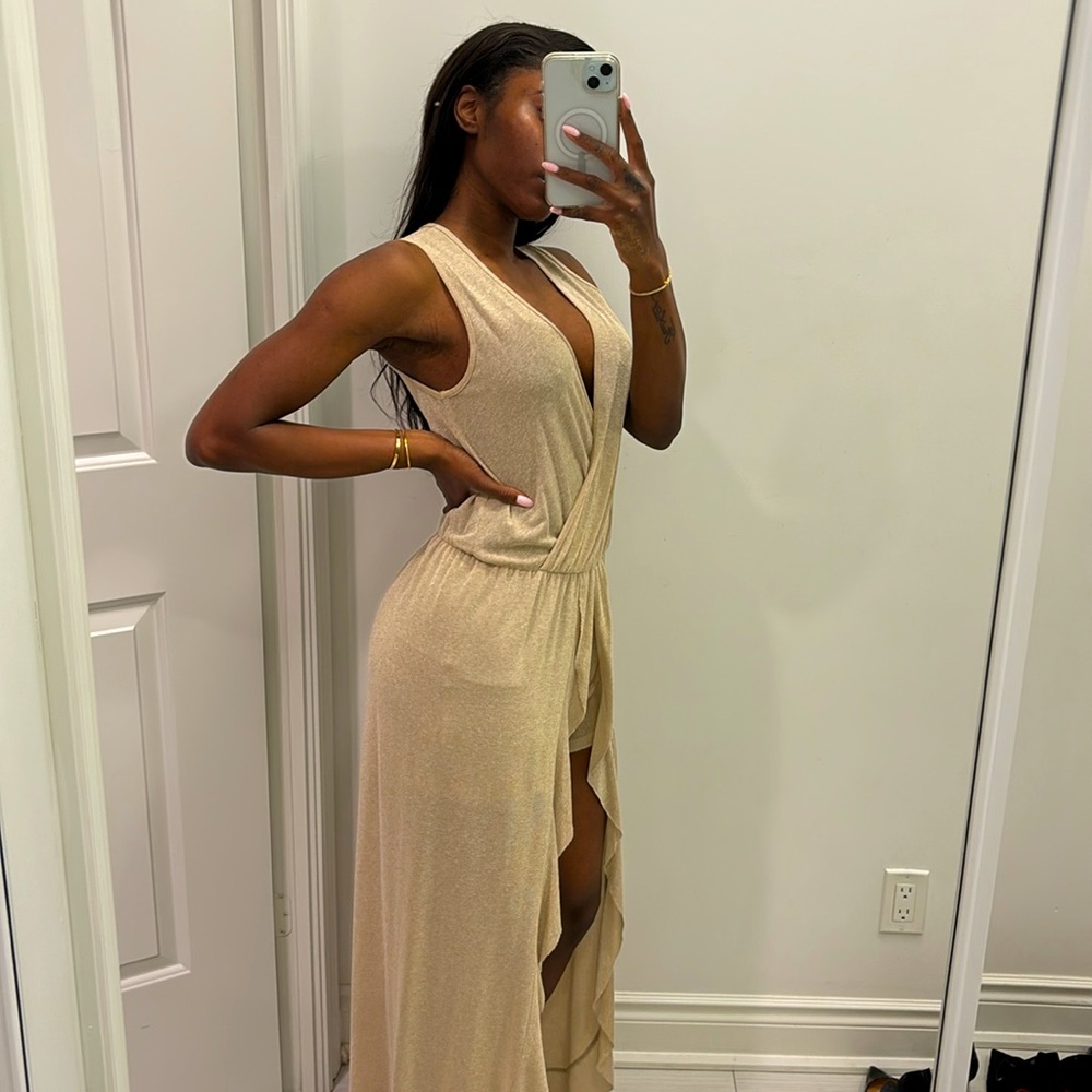 Rinascimento Gold Shimmer Romper Size S 🇮🇹